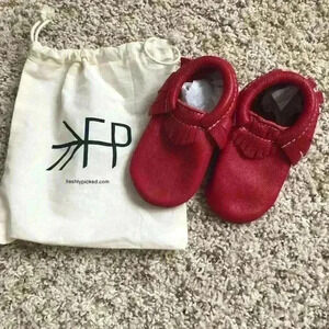 Cherry red Freshly Picked Moccasins!
